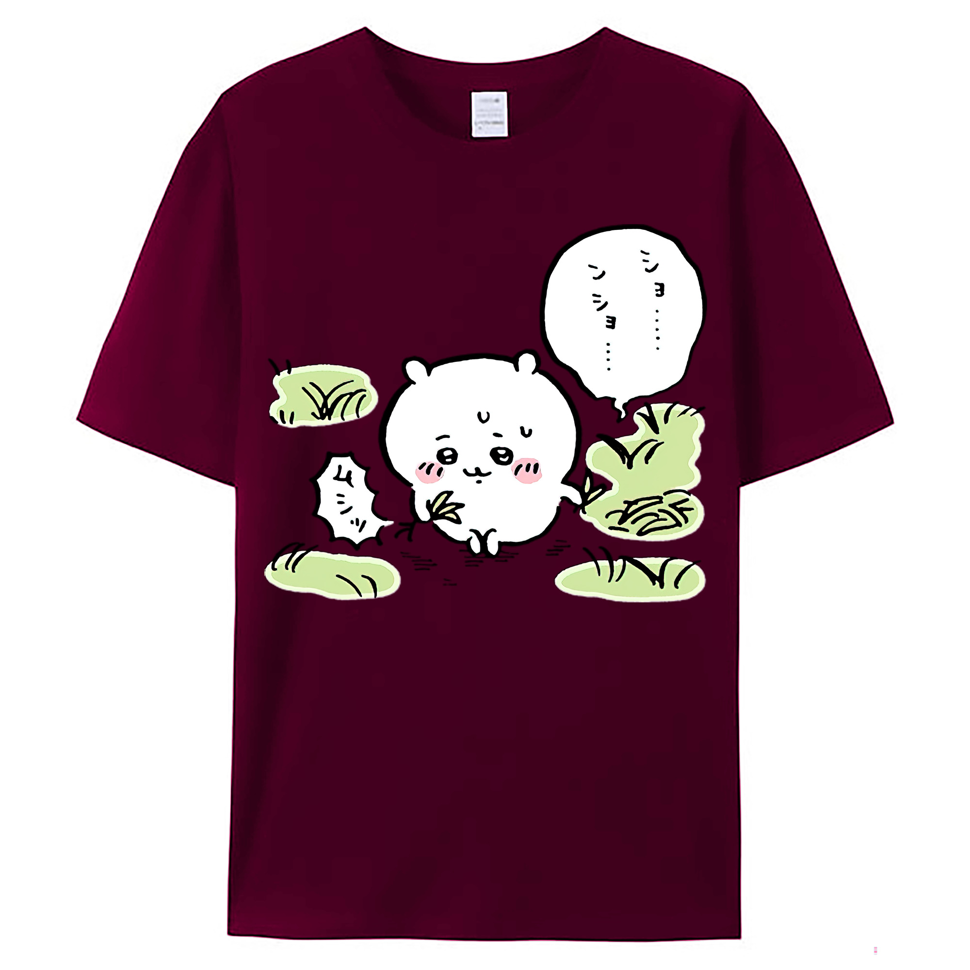 （画像用） ちいかわ ちいかわ Chii-kawa chiikawa レディースカジュアルプリントTシャツ（綿100％）